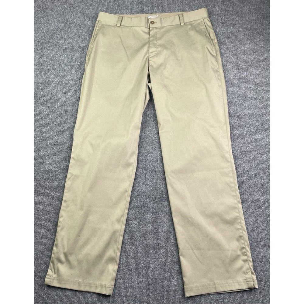 Nike Golf Pants Mens 34x30 Khaki Tour Performance Chino Trousers 639779-235